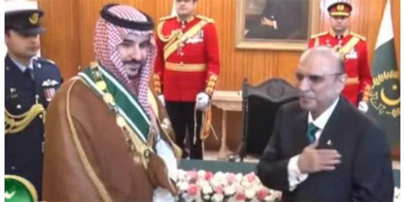 سعودی وزیر دفاع کو نشان پاکستان کے اعزاز سے نواز دیا گیا