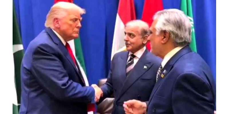 وزیرِ اعظم محمد شہباز شریف اور امریکی صدر ڈونلڈ ٹرمپ میں  ملاقات،   ..