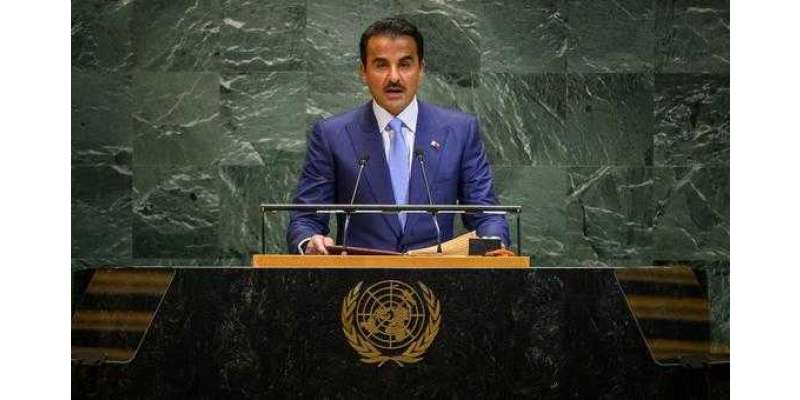 فلسطینی ریاست کو ماننا استبداد کے مقابلے میں جائز حق کی فتح، امیر قطر