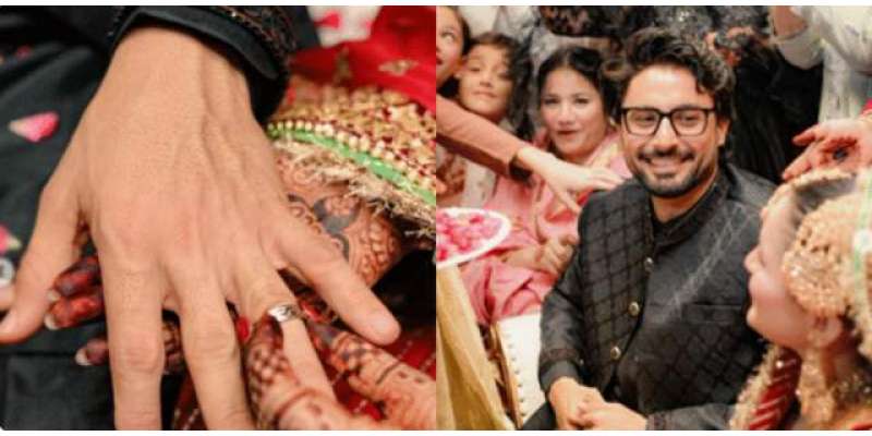 ابرار احمد کے ساتھ دلہن کی تصاویر سامنے آگئیں