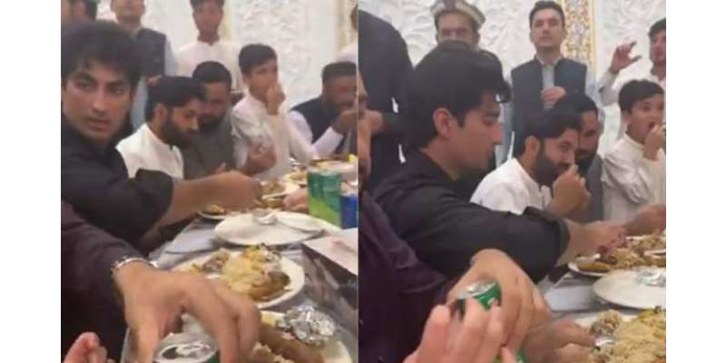 نسیم شاہ کی شادی کی تقریب میں کھانے کی ویڈیو وائرل، سوشل میڈیا پرتنقید ..