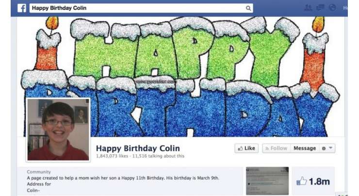Facebook Gives Lonely Boy 1.8 Million Friends