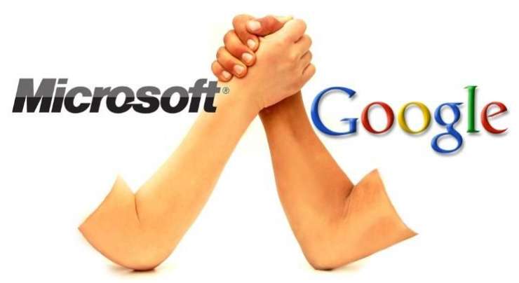 Microsoft And Google In A Contest For Second