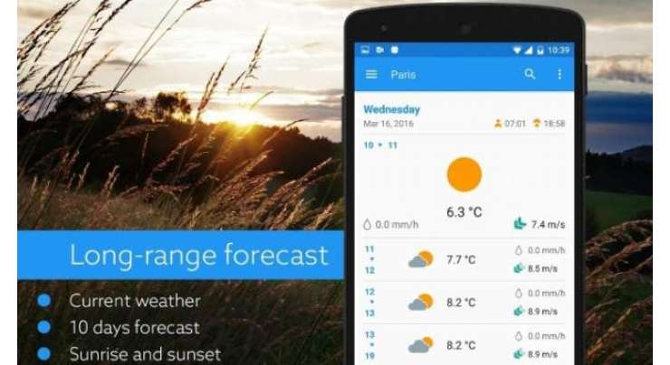 Klara For Android Weather Application