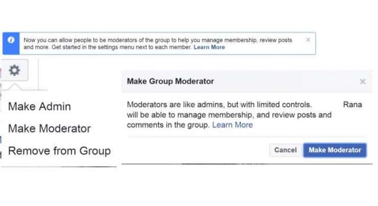 Facebook introduced group moderator