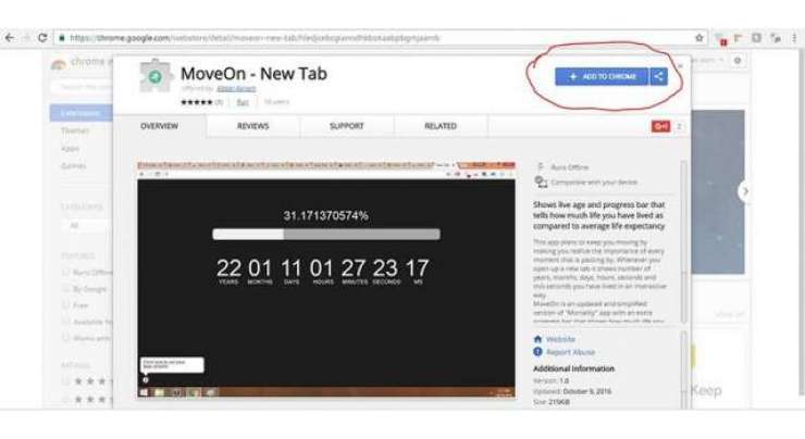 move on extention for new tab
