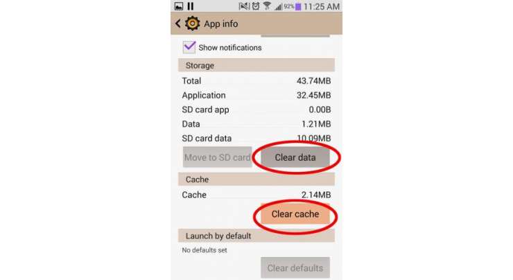 how to clear app data and cache