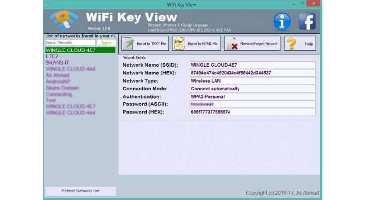 See List Of Saved Wifi Password In Computer