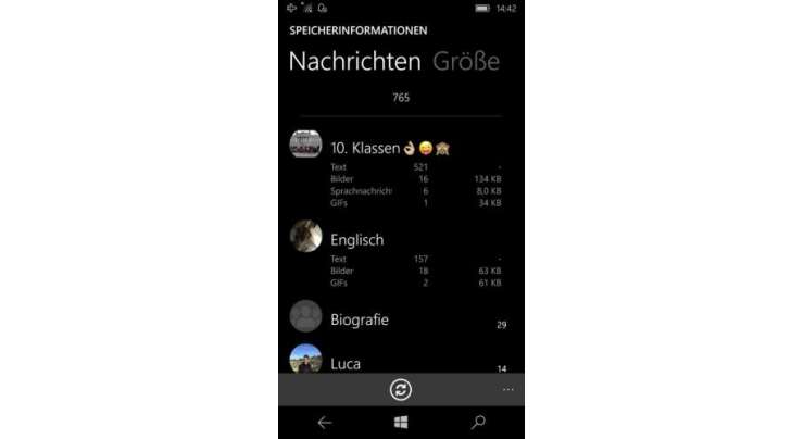 WhatsApp Introduces Size Tab On Beta Version Of Windows Phone