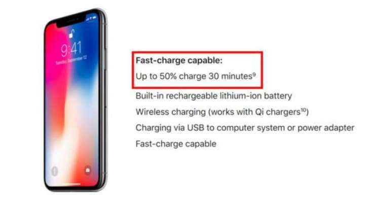 The iPhone X supports fast charging, but you’ll have to pay extra