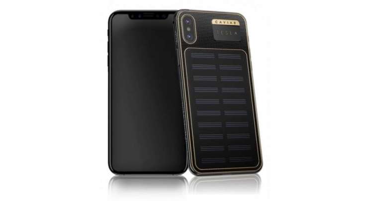 Caviar Introduces IPhone X Tesla With Solar Panel On The Back
