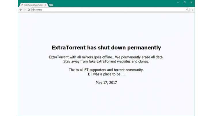 ExtraTorrent Has Shut Down