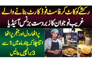 Rickshaw Kaat Kar Food Cart Banane Wale Naujawan Ka Best Business Idea - Pratha Roll & Jinger Pratha