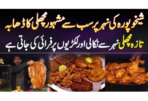Sheikhupura Me Nehar Kinare Bana Marhaba Fish Corner - Nehar Se Fresh Fish Nikal Kar Fry Ki Jati Hai
